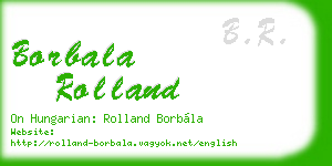 borbala rolland business card